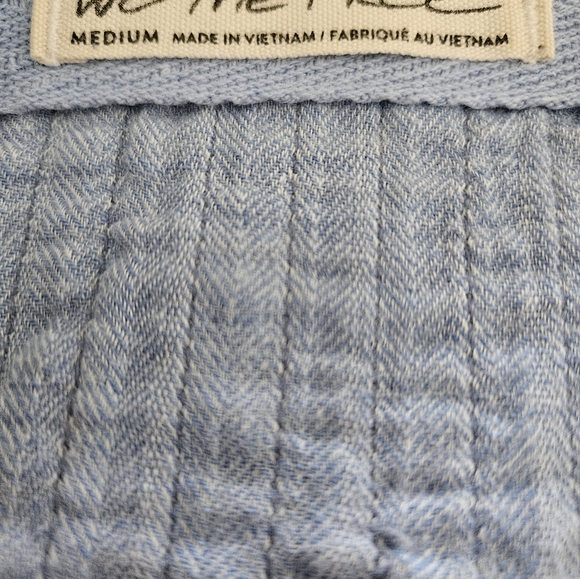 Free People Blue Sand Dune Long Sleeve Henley - Picture 6 of 7